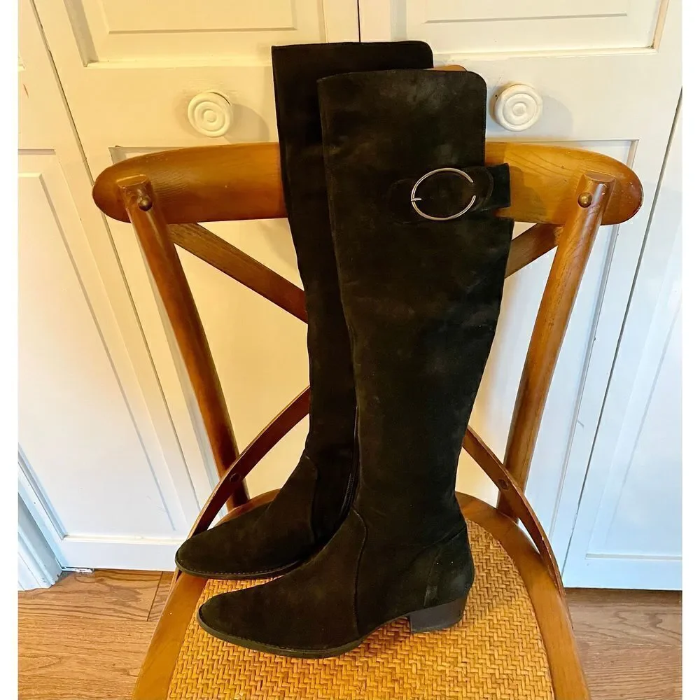 Accessoire diffusion suede point toe over knee boots size 7